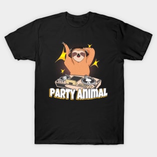 Party Sloth DJ T-Shirt